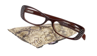 Premium Reading Glasses High End Reading Glass,  Small Frame Brown  +1.25 to +3.00 magnifying glasses, Cat Eye. optical Frames
