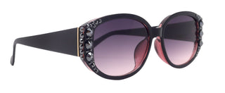 Petunia Bling Women Sunglasses W Hematite and Genuine European Crystals, 100% UV Protection. NY Fifth Avenue