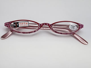 The Marvelous, (Bling) Women Reading Glasses W  (Rose N Ligth Rose) European Crystals (Red) (fairy godmother) Lower Nose, NY Fifth Avenue