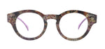 Xochitl, Premium Reading Glasses High-End Readers +1.25 .. +3.00 (Purple Paisley ) Round Optical Frames. NY Fifth Avenue.