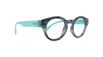 Xochitl, Premium Reading Glasses High-End Readers +1.25 .. +3.00 +4.00 (Turquoise) Round Optical Frames. NY Fifth Avenue.