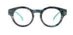 Xochitl, Premium Reading Glasses High-End Readers +1.25 .. +3.00 +4.00 (Turquoise) Round Optical Frames. NY Fifth Avenue.