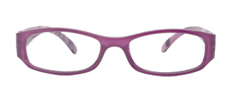 Rosie Premium Reading Glasses, Fashion Reader (Flower Purple) Print, Oval Shape +4  High Magnification, NY Fifth Avenue (Wide Frame)