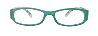 Rosie Premium Reading Glasses, Fashion Reader (Flower Turquoise / Green) Print, Oval Shape +4  High Magnification, NY Fifth Avenue