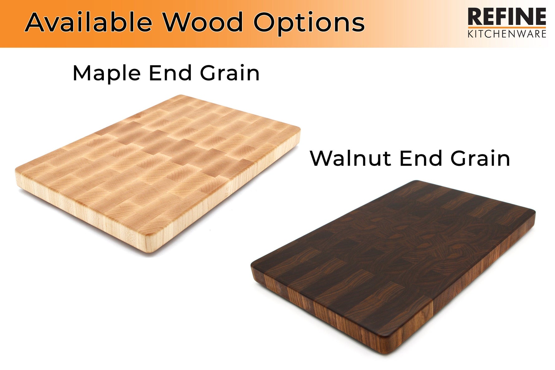 Gift for Mom, Large End Grain Walnut Cutting Board, Maple Butcher Block with Rubber Feet, Up to 2” Thick, Mom's Kitchen, USA Made