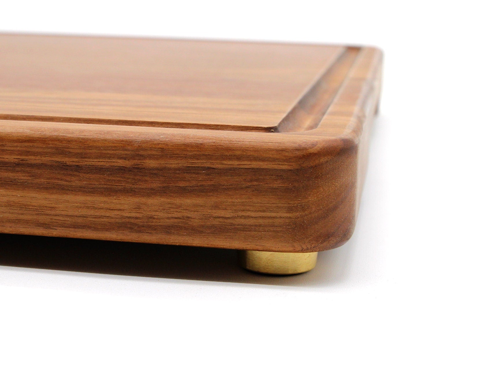 Premium Brass Cutting Board Feet - Set of 4, Includes Non-Slip Pads, and Phillips Screws. 1