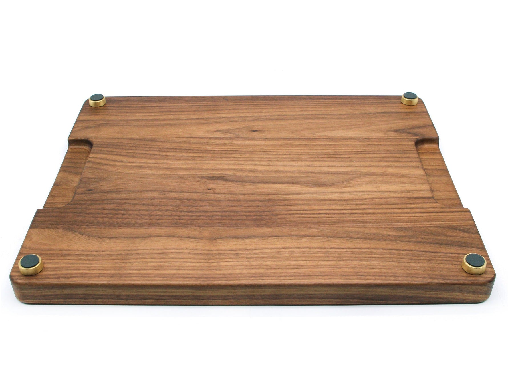Premium Brass Cutting Board Feet - Set of 4, Includes Non-Slip Pads, and Phillips Screws. 1