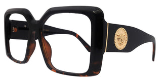 Cypress, Black  w Brown Large Oversized Reading Glasses, Women Readers, High End Reading Magnifying eyeglasses,  Big Square optical Frames