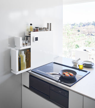 Two-Tier Sliding Drawer Seasoning Rack - Steel - By Baano