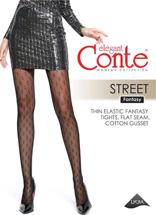 Fantasy Tights Conte Street - Triple Dot Pattern - By Baano