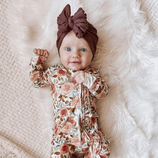 Leche | French Roast Brown | Swiss Dot Headwrap