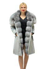 Fox Fully Fur Lined Hood Rabbit Insulated Parka