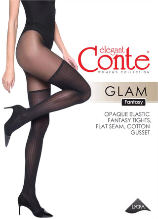 Fantasy Tights Conte Glam - Stockings with Vertical Stripes - By Baano