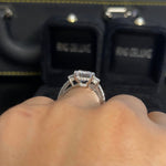 2.5ct Emerald Cut Moissanite Engagement Ring Ring Deluxe Fine Jewelry