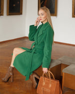 Amber Wool Cashmere Tailored Coat