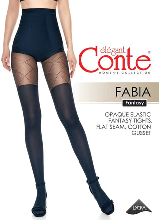 Fantasy Tights Conte Fabia - Stockings Imitation and Lacing - By Baano