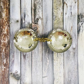 Hammered 2 Bowls with Leaf