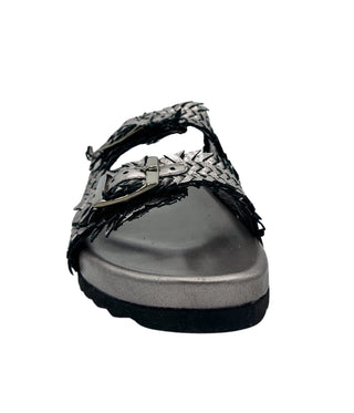 Intertwine Dual Woven Strap Slide in Pewter Naughty Monkey