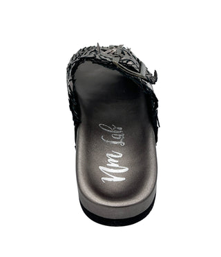 Intertwine Dual Woven Strap Slide in Pewter Naughty Monkey