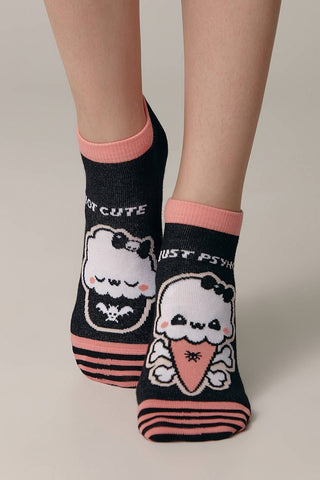 Cotton Ankle Socks Conte Happy 358 - Cute - By Baano