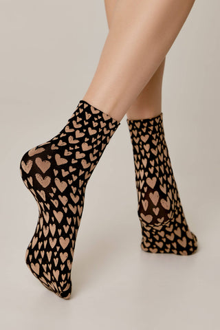 Socks Conte Fantasy - Heart Pattern - By Baano