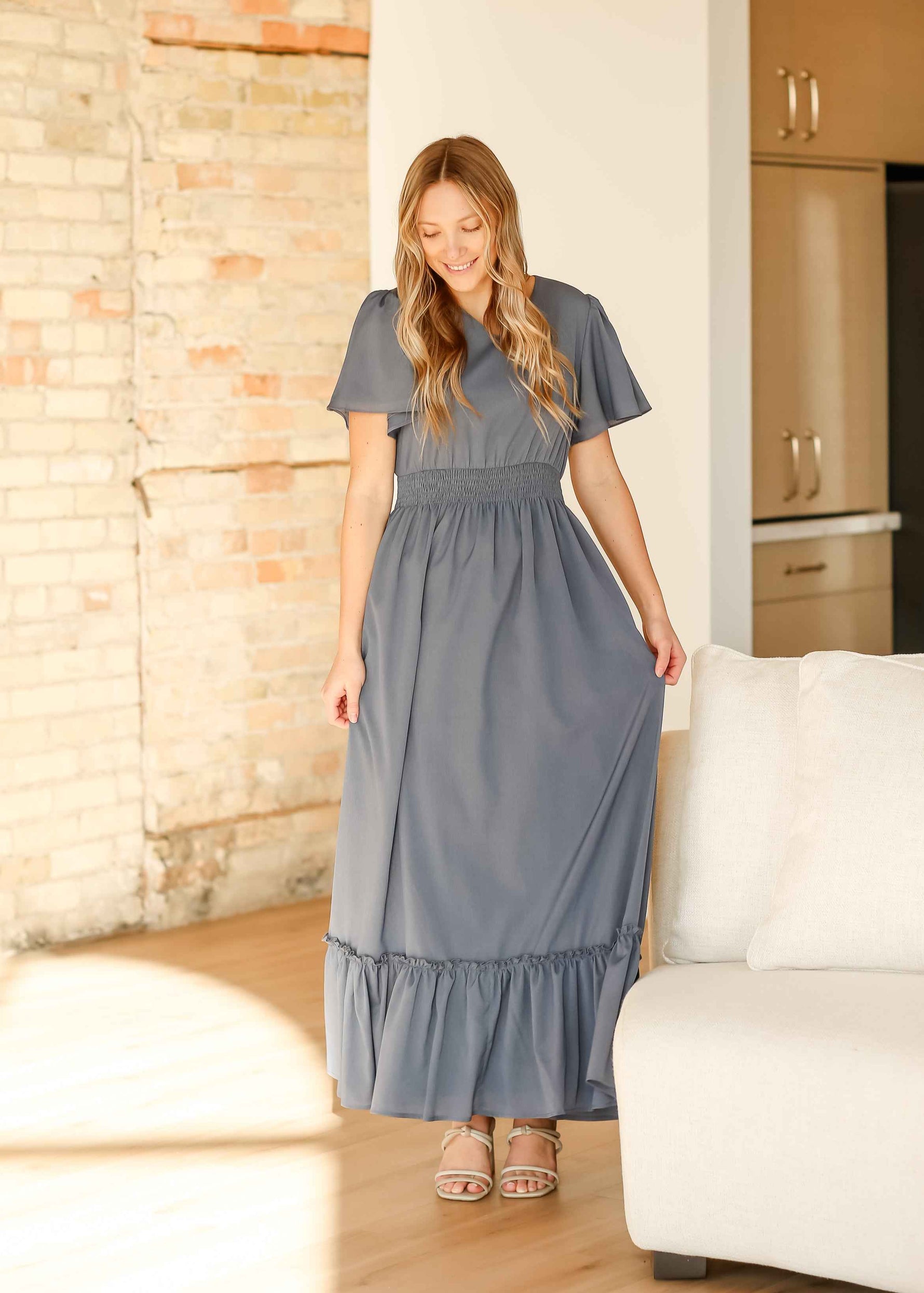 Isabella V-Neck Maxi Dress - Glamourous Grace