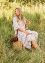 Isla 3/4 Sleeve Midi Dress