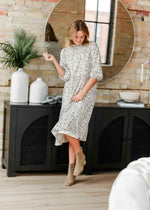 Isla 3/4 Sleeve Midi Dress