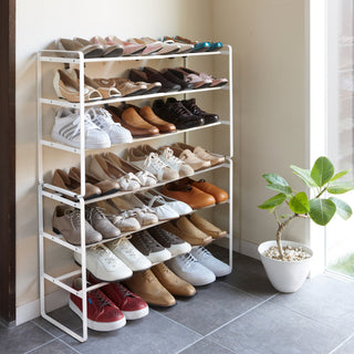 Three-Tier Expandable Shoe Rack (18" H)  - Steel - By Baano
