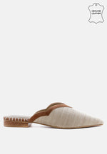 Iva Pointed Toe Fabric Mules