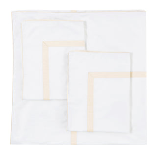 Classic Double Border Percale Cotton Duvet Set