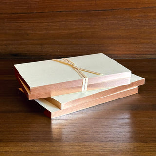 Ivory Notebooks with Rose Gold Edging (set of 2) - By Baano