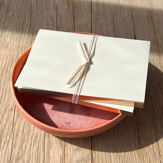 Ivory Notebooks with Rose Gold Edging (set of 2) - By Baano