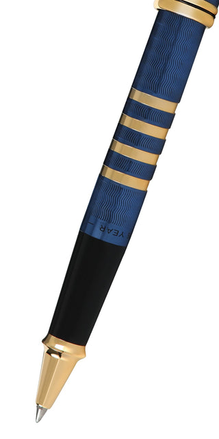 Townsend Special-Edition 175th Anniversary Collection Translucent Blue Lacquer Rollerball Pen - By Baano