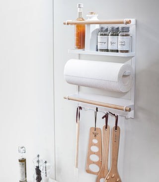 Magnetic Kitchen Organizer - Steel + Wood - By Baano