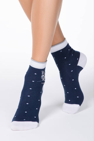 Conte Elegant Cotton Socks (2 pairs) - Lady Cat - By Baano