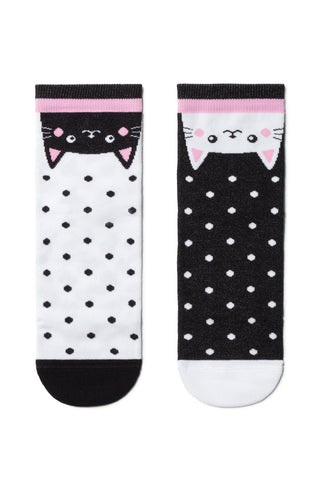 Socks Cotton Conte Happy 174 - Cats - By Baano