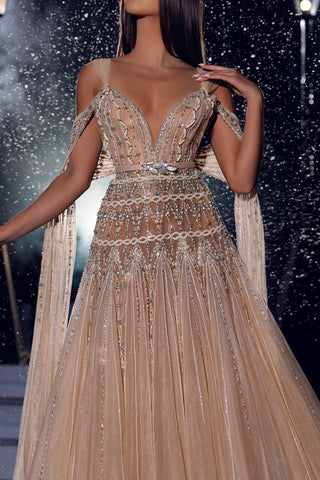 Jasmin Bead-Embellished Tulle Midi Dress - By Baano