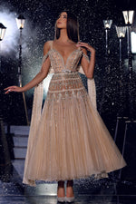 Jasmin Bead-Embellished Tulle Midi Dress - By Baano