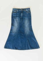 Jennifer A-Line Long Denim Skirt