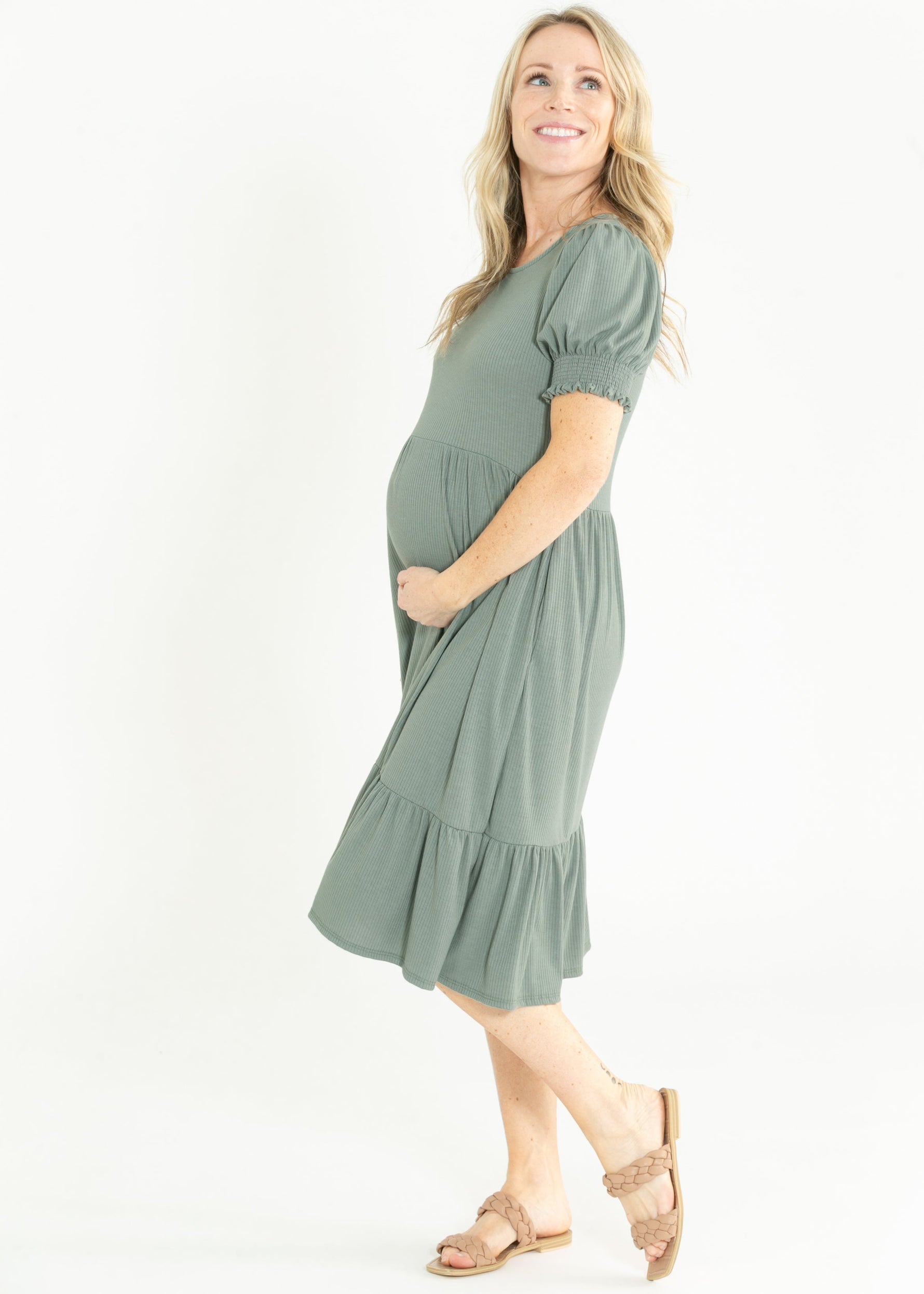 Jess Short Sleeve Midi Dress - By Baano