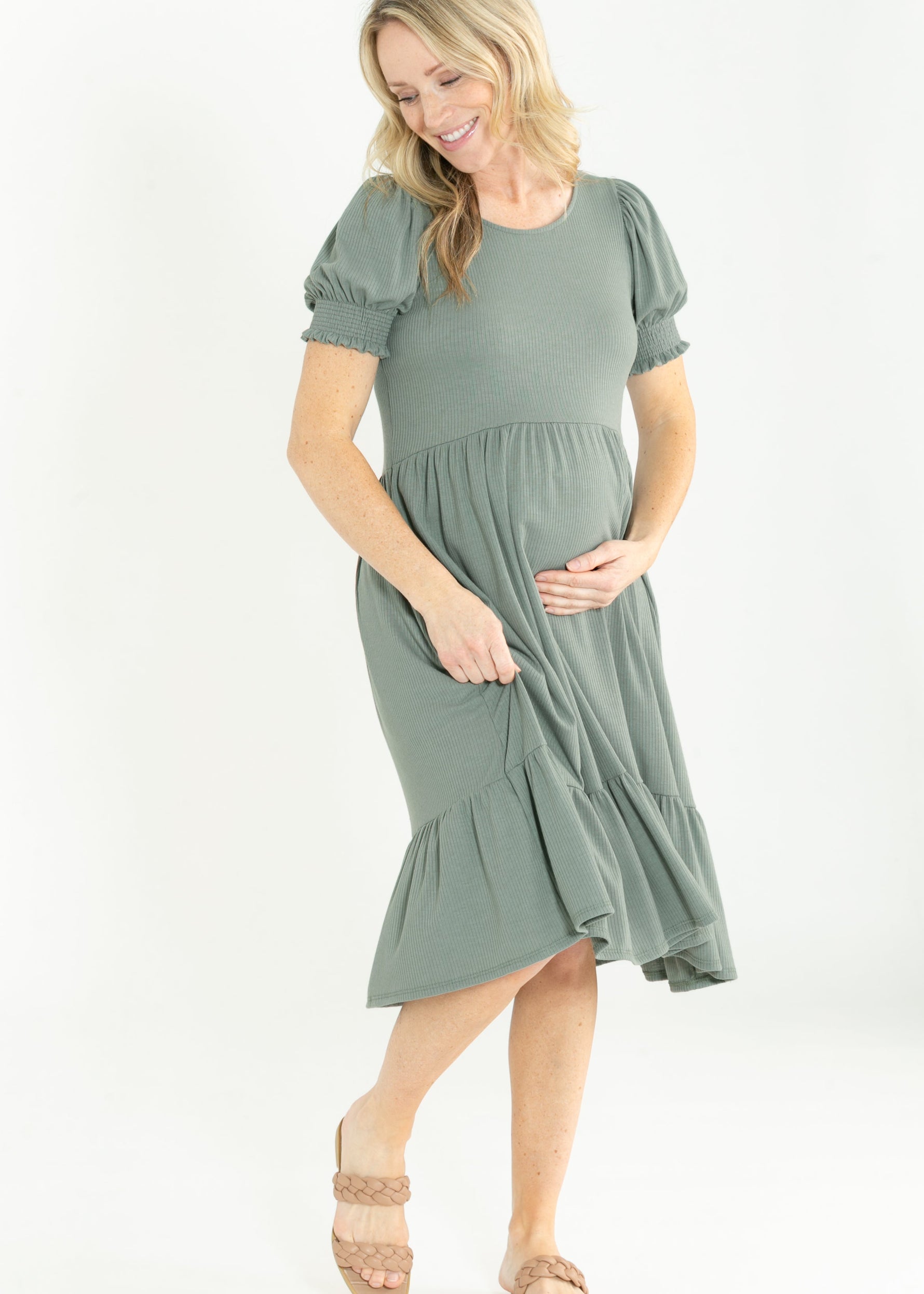 Jess Short Sleeve Midi Dress - By Baano