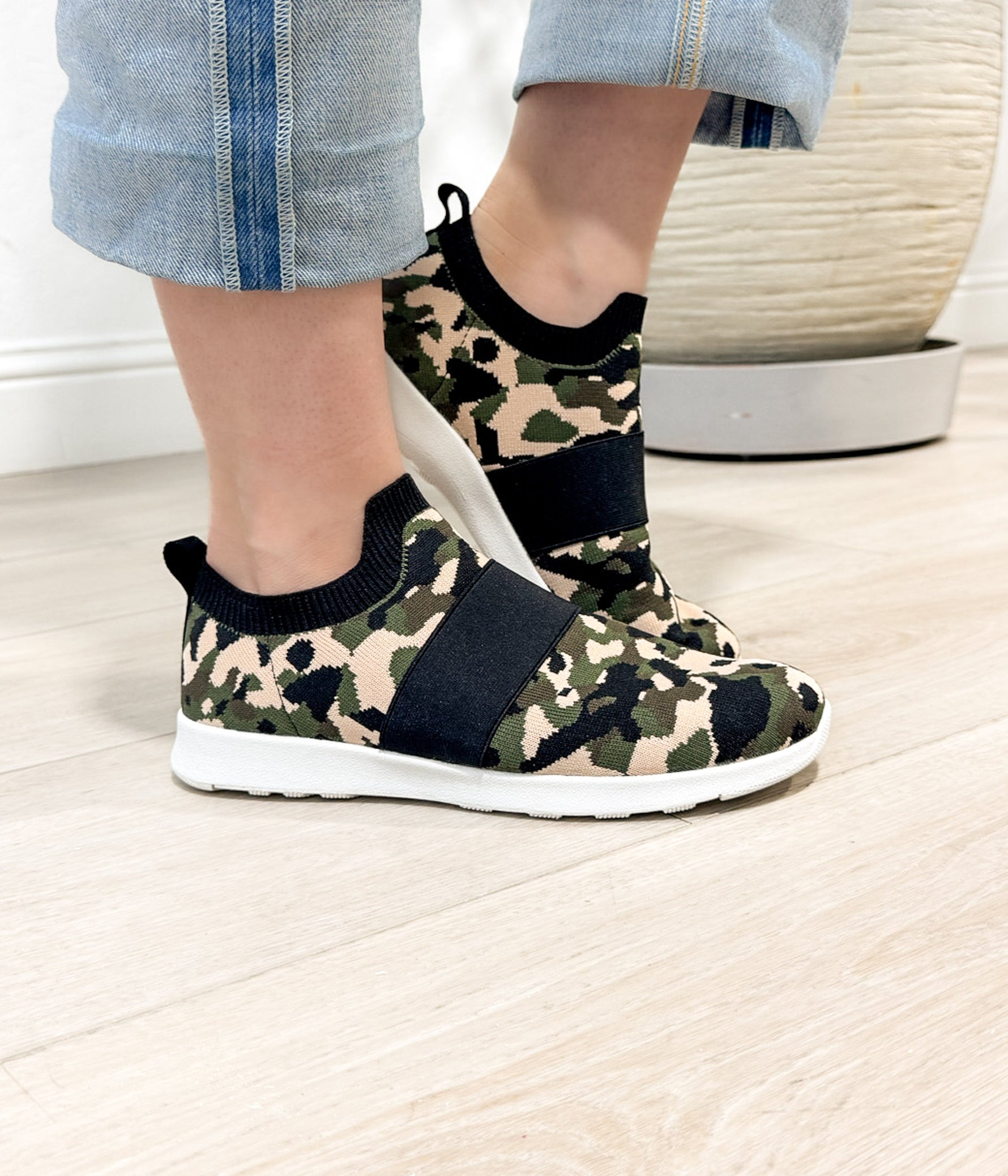 Jia Knit Sneaker in Camo