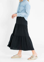 Jill Stretch Waist Tiered Maxi Skirt - Glamourous Grace