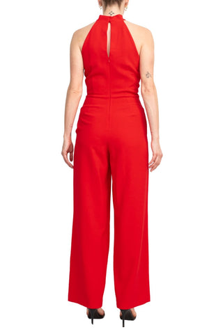 Julia Jordan Crossed Neck Keyhole Racerback Solid Crepe Jumpsuit - Glamourous Grace