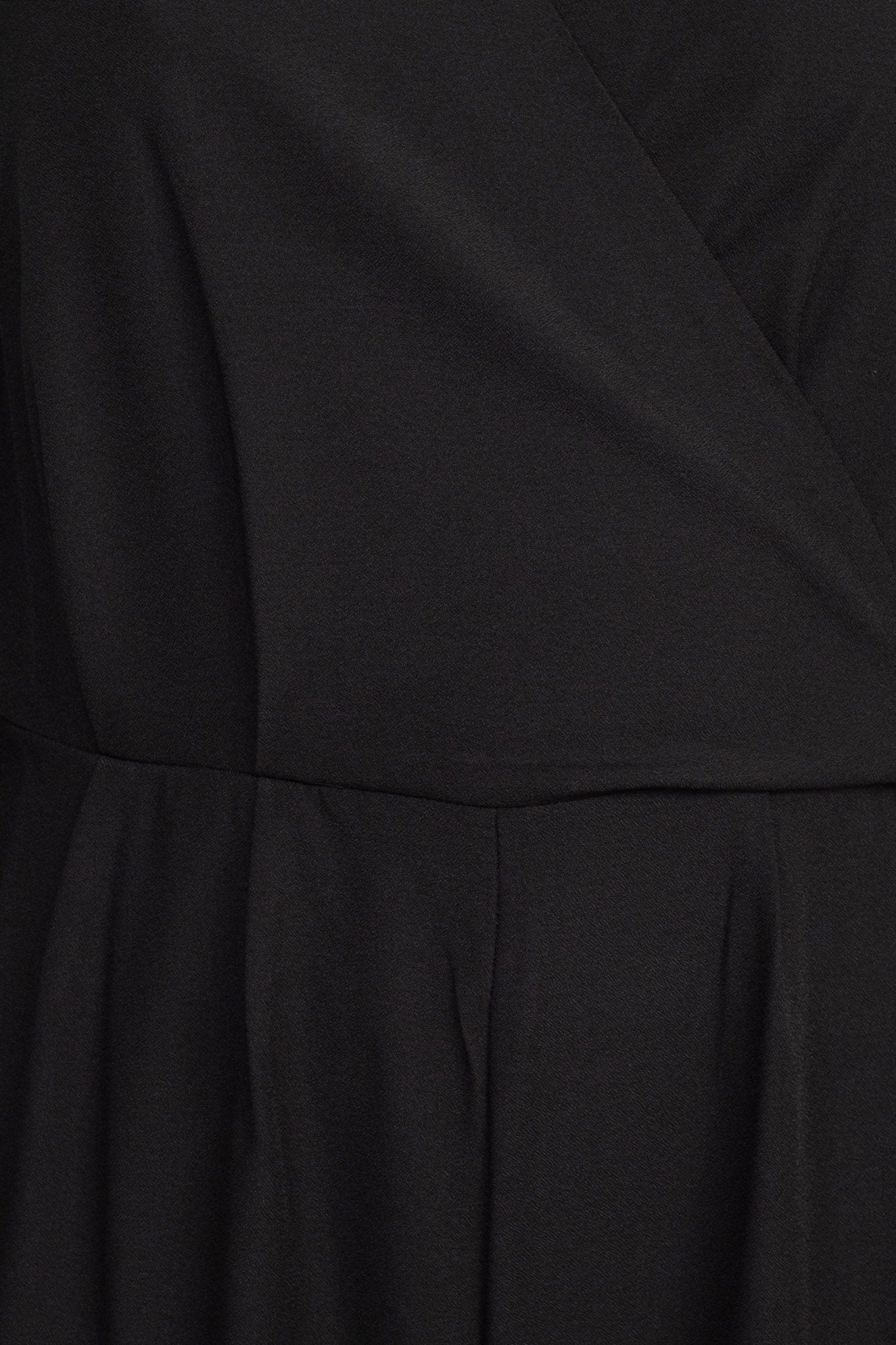 Julia Jordan V - Neck Long Sleeve Tie Back Zipper Back Solid Stretch Crepe Jumpsuit - Glamourous Grace