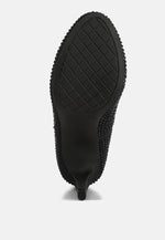 Jolly Exquisite Rhinestone-Embellished Stiletto Pumps London Rag International