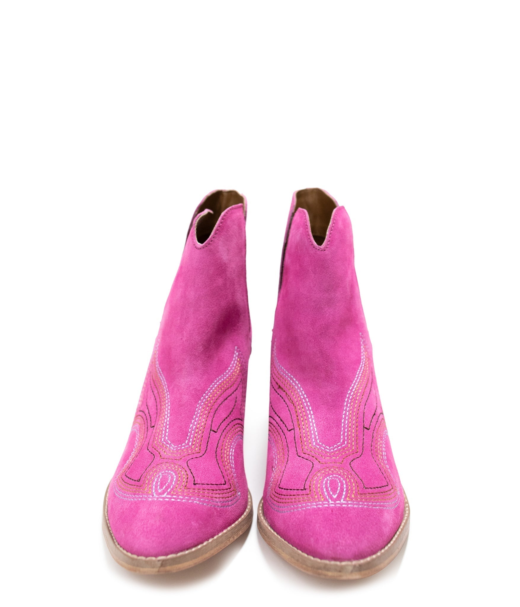 Journee Ankle Boots in Magenta Naughty Monkey