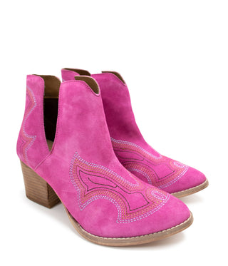 Journee Ankle Boots in Magenta - By Baano