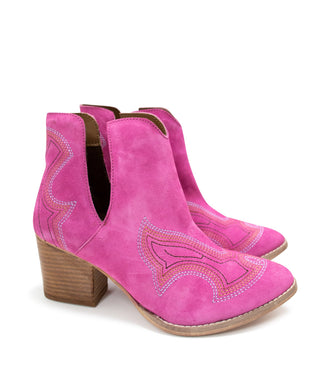 Journee Ankle Boots in Magenta - By Baano